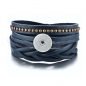 Snap Button Armband Leder